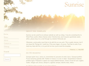 Preview sunrise - FREE HTML CSS JavaScript Template