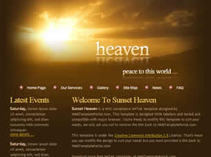 Preview sunset heaven - FREE HTML CSS JavaScript Template