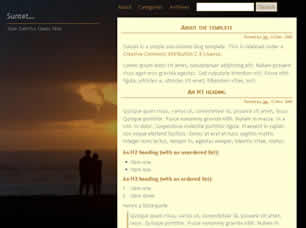 Preview sunset - FREE HTML CSS JavaScript Template