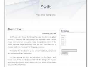 Preview swift - FREE HTML CSS JavaScript Template