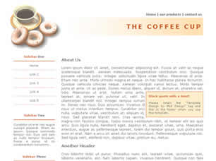 Preview the coffee cup - FREE HTML CSS JavaScript Template