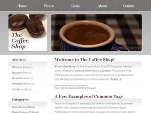 Preview the coffee shop - FREE HTML CSS JavaScript Template