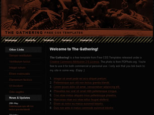 Preview the gathering - FREE HTML CSS JavaScript Template