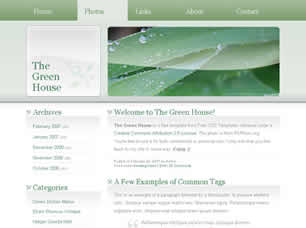 Preview the green house - FREE HTML CSS JavaScript Template