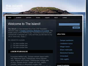 Preview the island - FREE HTML CSS JavaScript Template