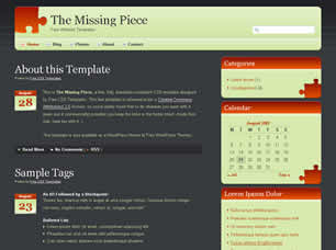 Preview the missing piece - FREE HTML CSS JavaScript Template