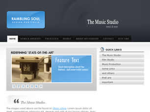 Preview the music studio - FREE HTML CSS JavaScript Template