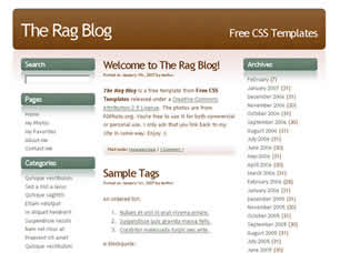 Preview the rag blog - FREE HTML CSS JavaScript Template