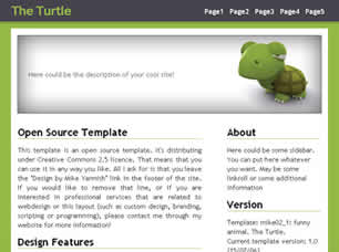 Preview the turtle - FREE HTML CSS JavaScript Template