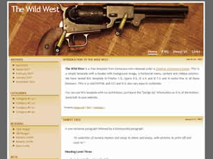 Preview the wild west - FREE HTML CSS JavaScript Template