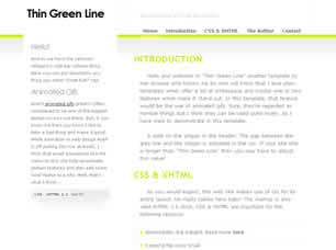 Preview thin green line - FREE HTML CSS JavaScript Template