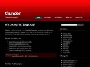 Preview thunder - FREE HTML CSS JavaScript Template