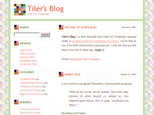 Preview tilers blog - FREE HTML CSS JavaScript Template