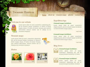 Preview treasure hunters - FREE HTML CSS JavaScript Template