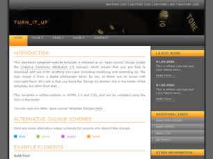 Preview turn it up - FREE HTML CSS JavaScript Template