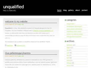 Preview unqualified - FREE HTML CSS JavaScript Template