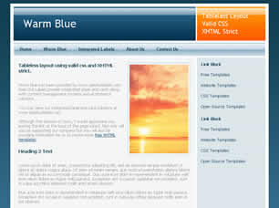 Preview warm blue - FREE HTML CSS JavaScript Template