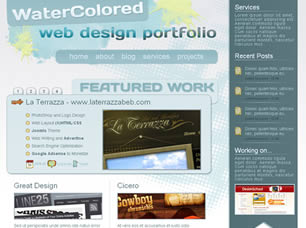 Preview watercolored portfolio - FREE HTML CSS JavaScript Template