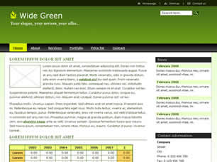 Preview wide green - FREE HTML CSS JavaScript Template