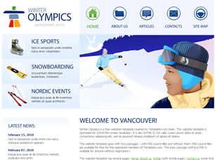 Preview winter olympics - FREE HTML CSS JavaScript Template