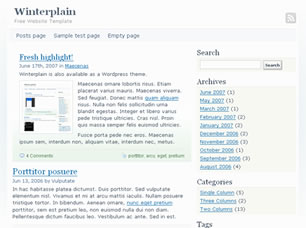 Preview winterplain - FREE HTML CSS JavaScript Template