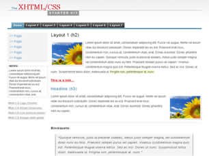 Preview xhtml css starter kit - FREE HTML CSS JavaScript Template