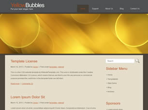 Preview yellowbubbles - FREE HTML CSS JavaScript Template