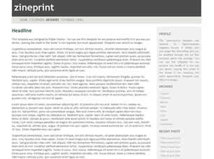 Preview zineprint - FREE HTML CSS JavaScript Template