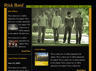 Preview rock band - FREE HTML CSS JavaScript Template